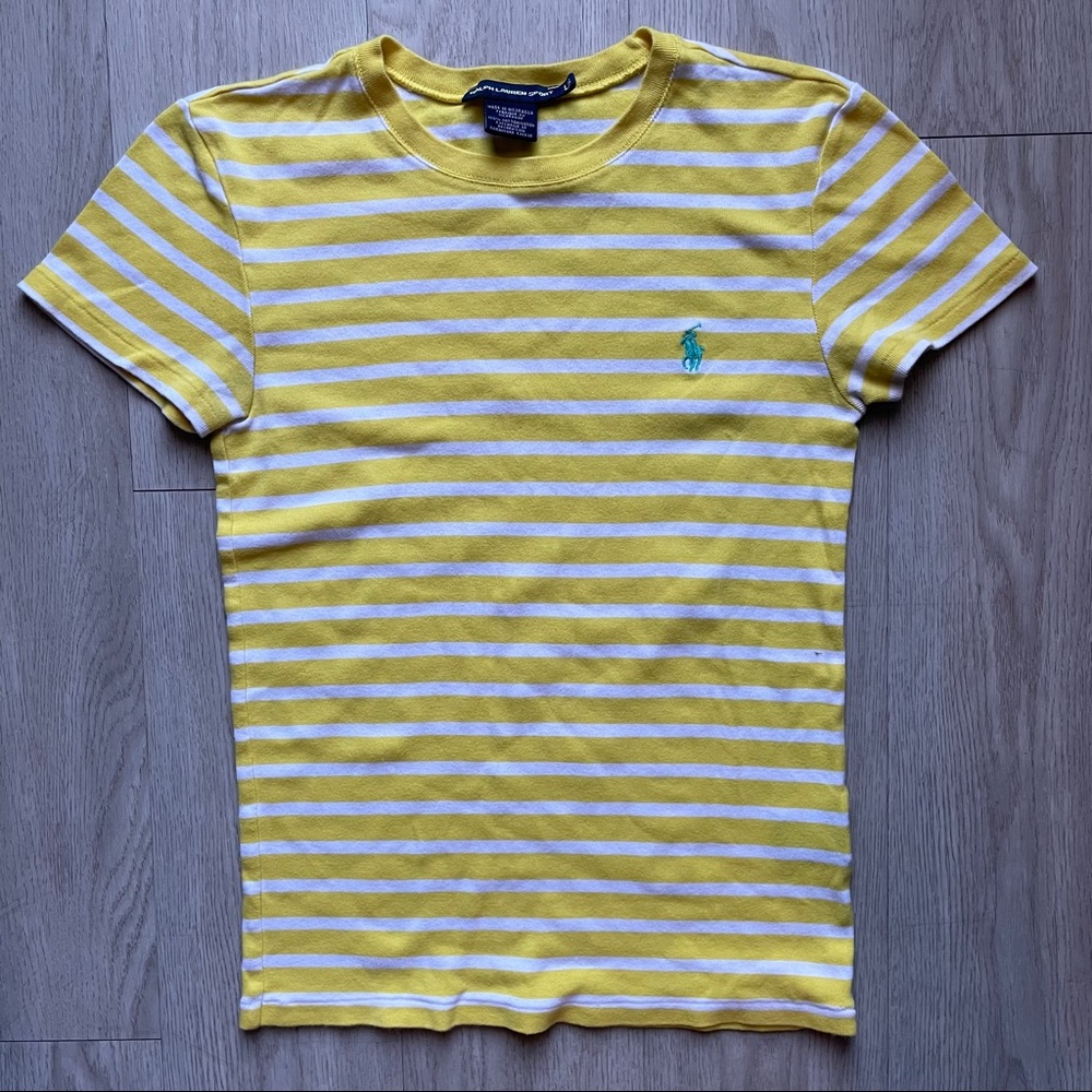 Ralph Lauren Sport Women’s Yellow Striped Shirt